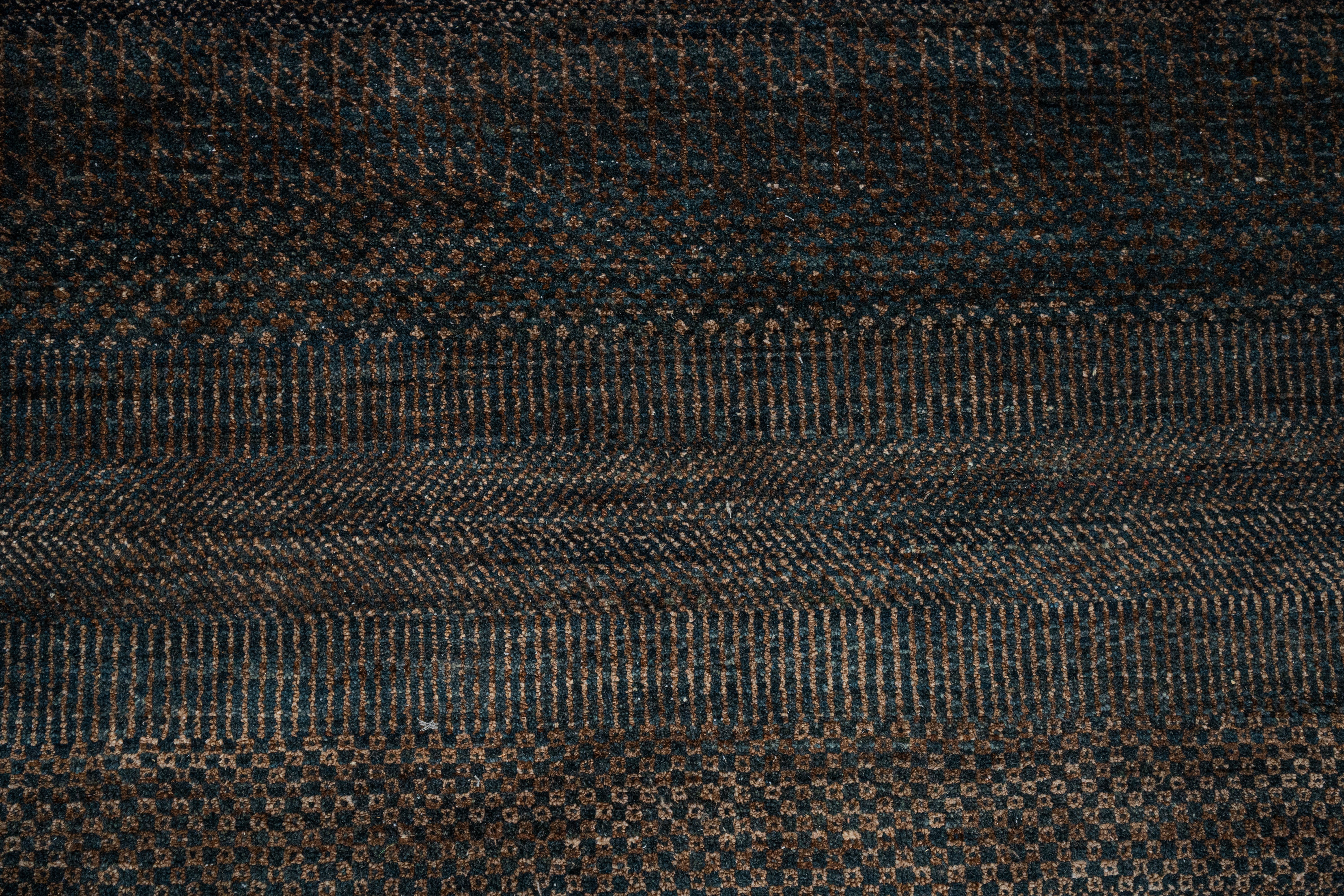 Handknotted Carpet, DIA - 1344 MCN, Black Olive & Umber